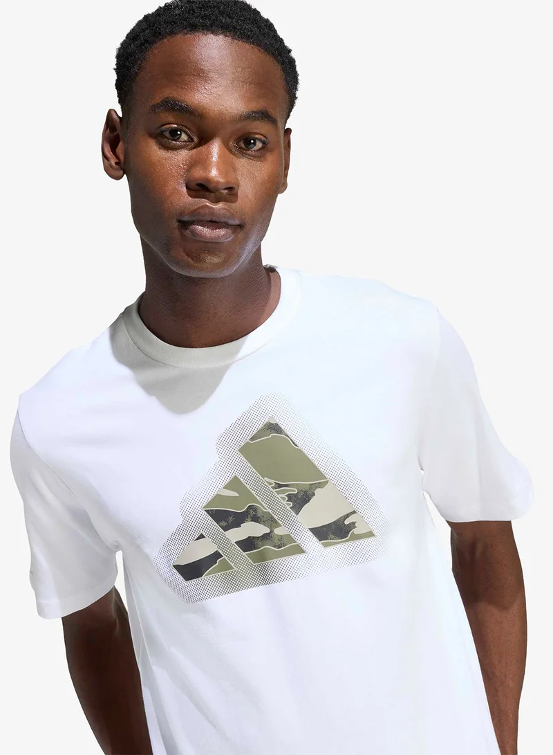 Adidas Camo Modern Logo Graphic T-Shirt
